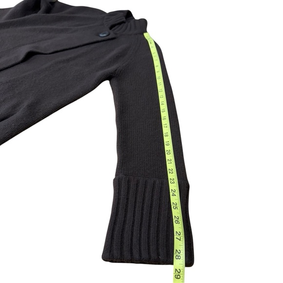 Kinross Cardigan 100% Cashmere Mock Neck Pockets One Button Cozy Sweater Women M - Picture 10 of 12